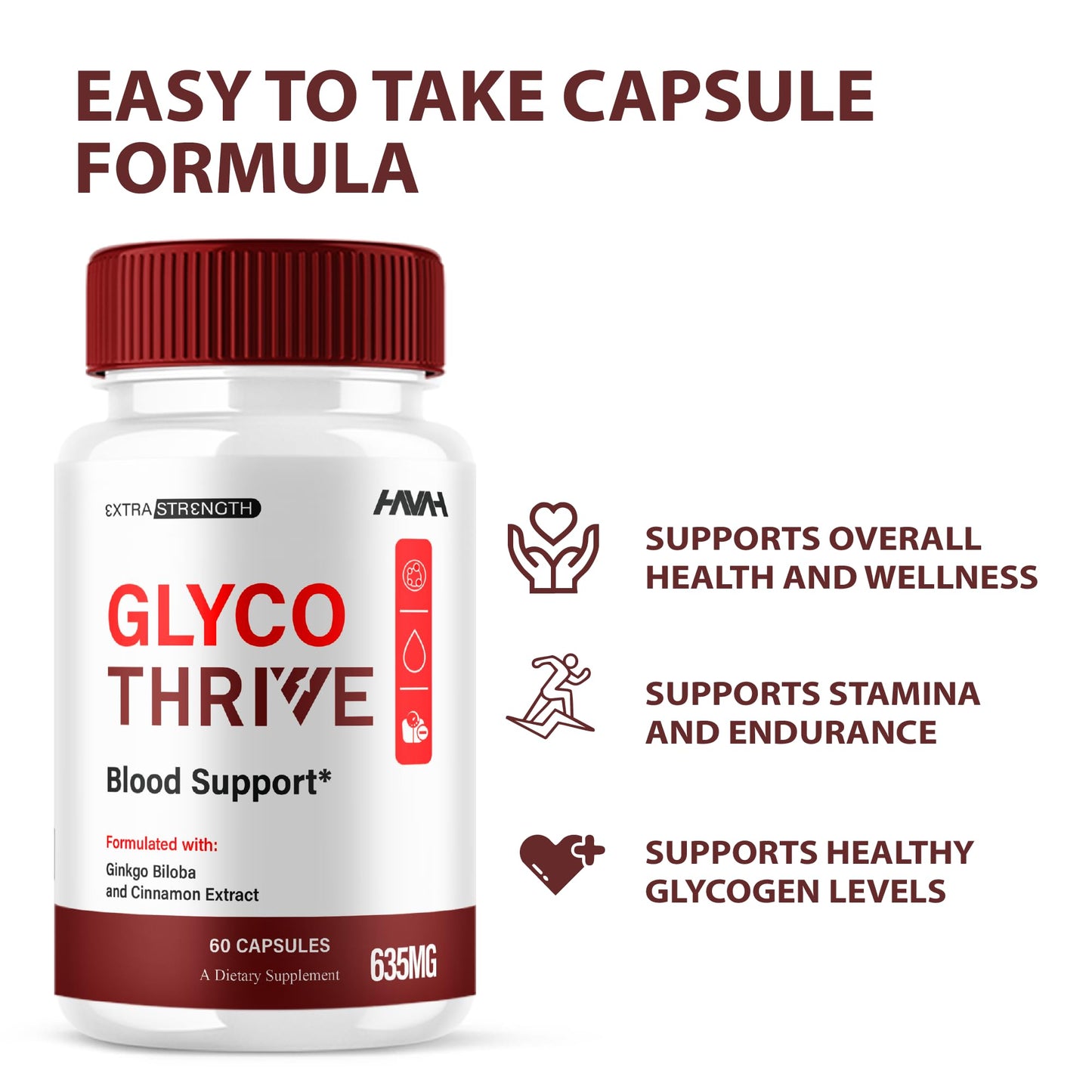 (2 Pack) Glyco Thrive Blood Support | GlycoThrive Max Strength Capsules | 120 Count Multivitamin