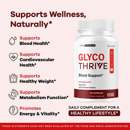 (2 Pack) Glyco Thrive Capsules - Premium Blood Sugar Support