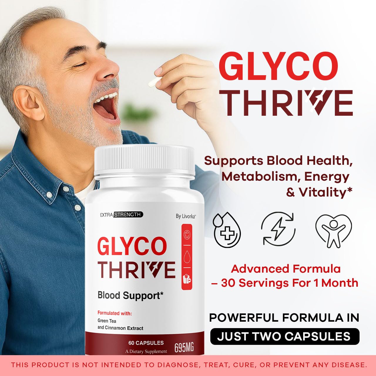 Glyco Thrive Capsules – Official Premium Blood Support (60 Caps)