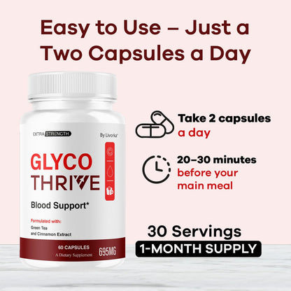 Glyco Thrive Capsules – Official Premium Blood Support (60 Caps)