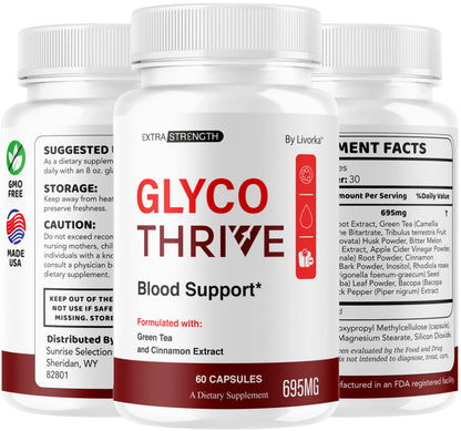 (2 Pack) Glyco Thrive Capsules - Premium Blood Sugar Support