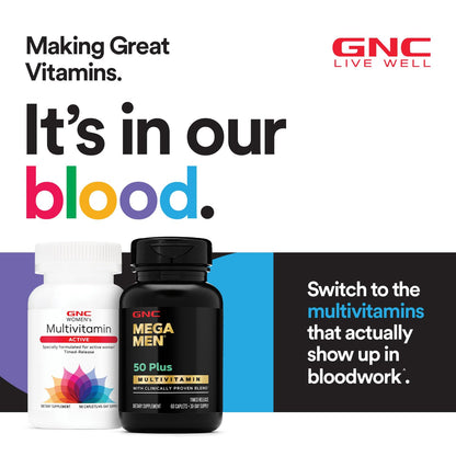 GNC Mega Men Energy & Metabolism Vitapak — 5-in-1 Pack, 300mg Caffeine, 30 Daily Packs