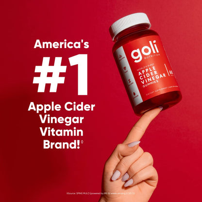 Goli Apple Cider Vinegar Gummies – 2 Pack, 60 Count | Vegan & Gluten-Free