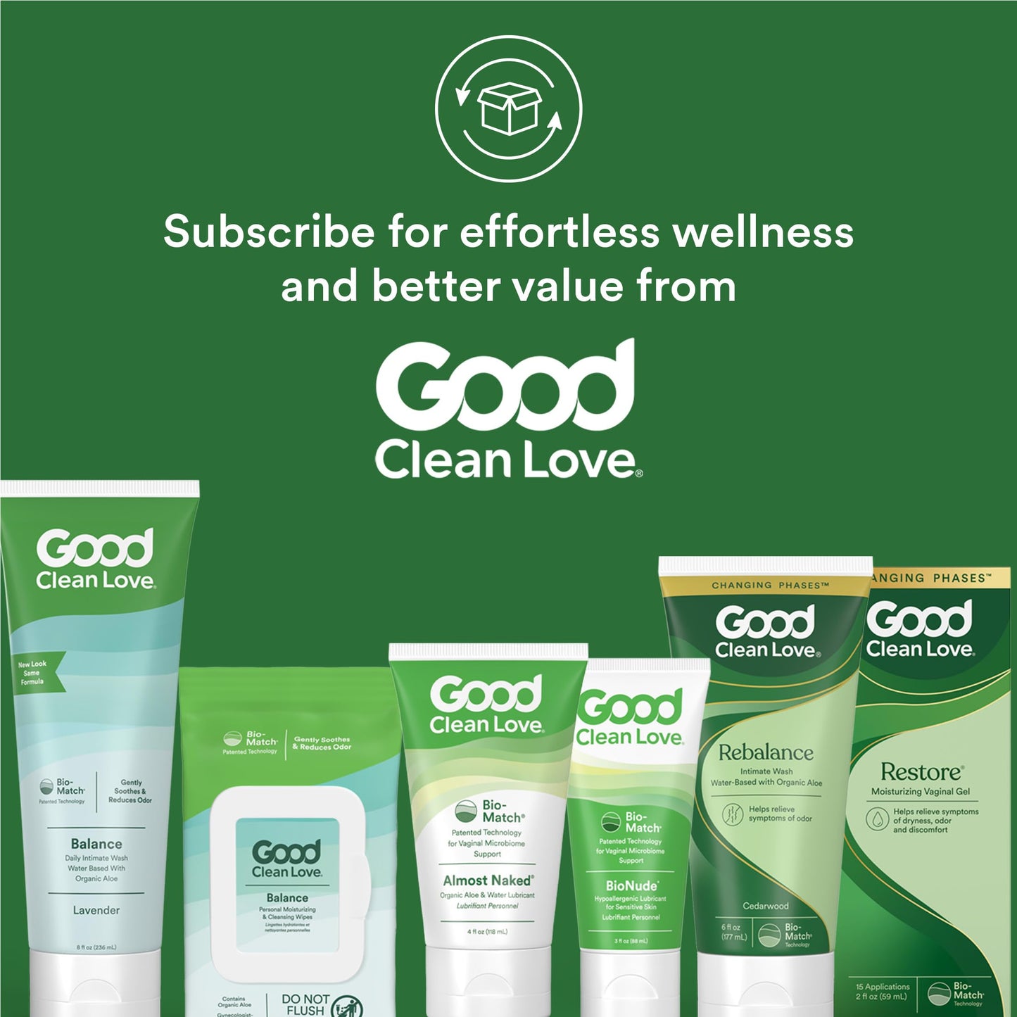 Good Clean Love Balance pH-Balanced Feminine Wipes | Gentle Aloe-Based On-The-Go Hygiene (30 Count)