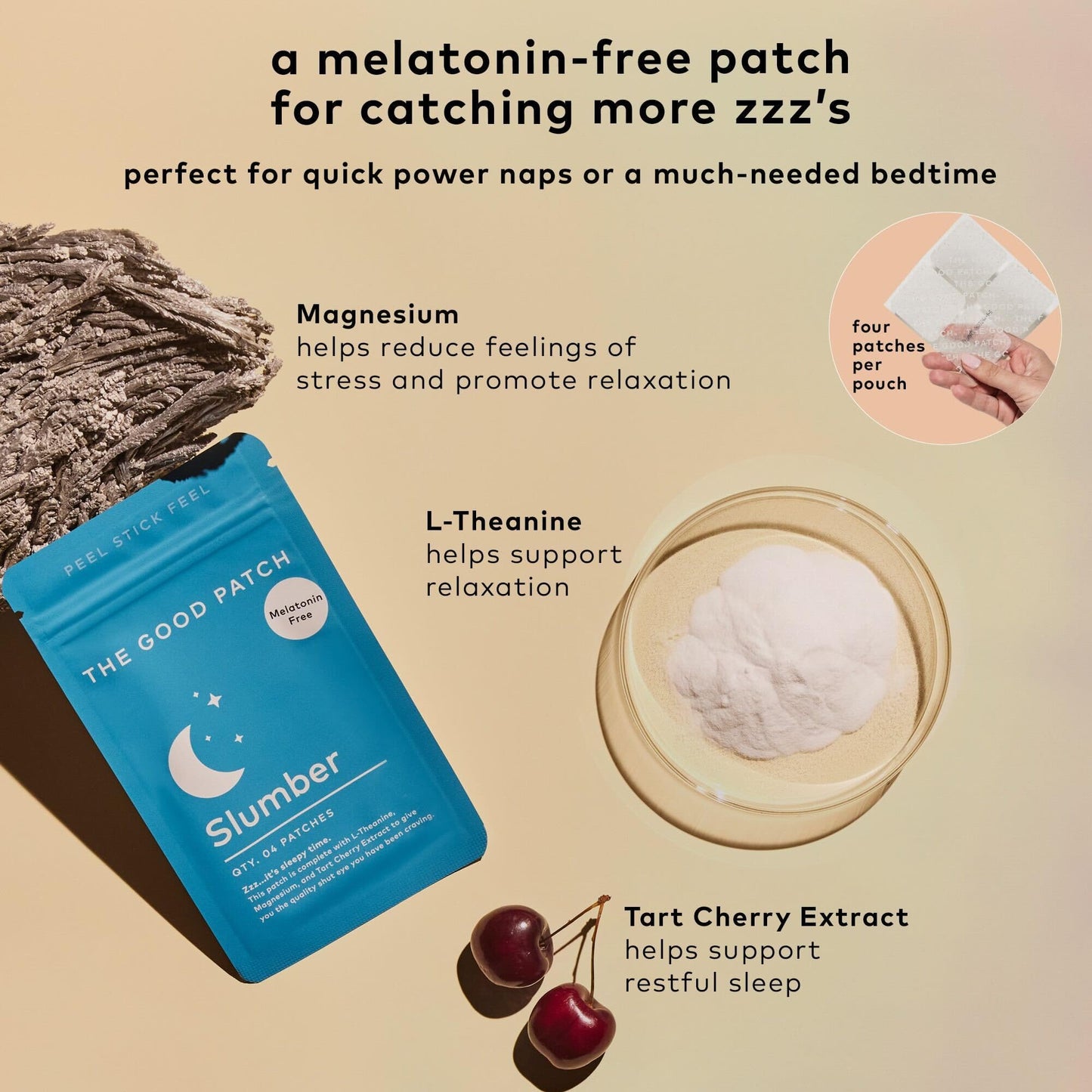 The Good Patch Slumber Sleep Patch - Melatonin-Free, Plant-Powered Wearable Wellness (8 Patches)