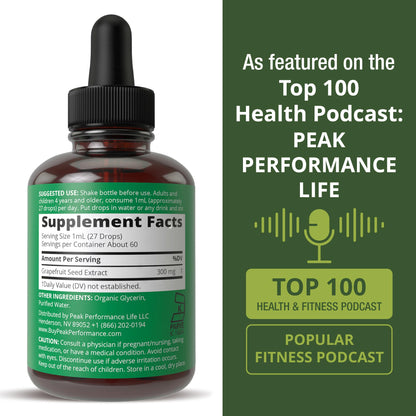 Grapefruit Seed Extract Liquid Drops – Zero Sugar, Vegan GSE for Immune & Digestive Support