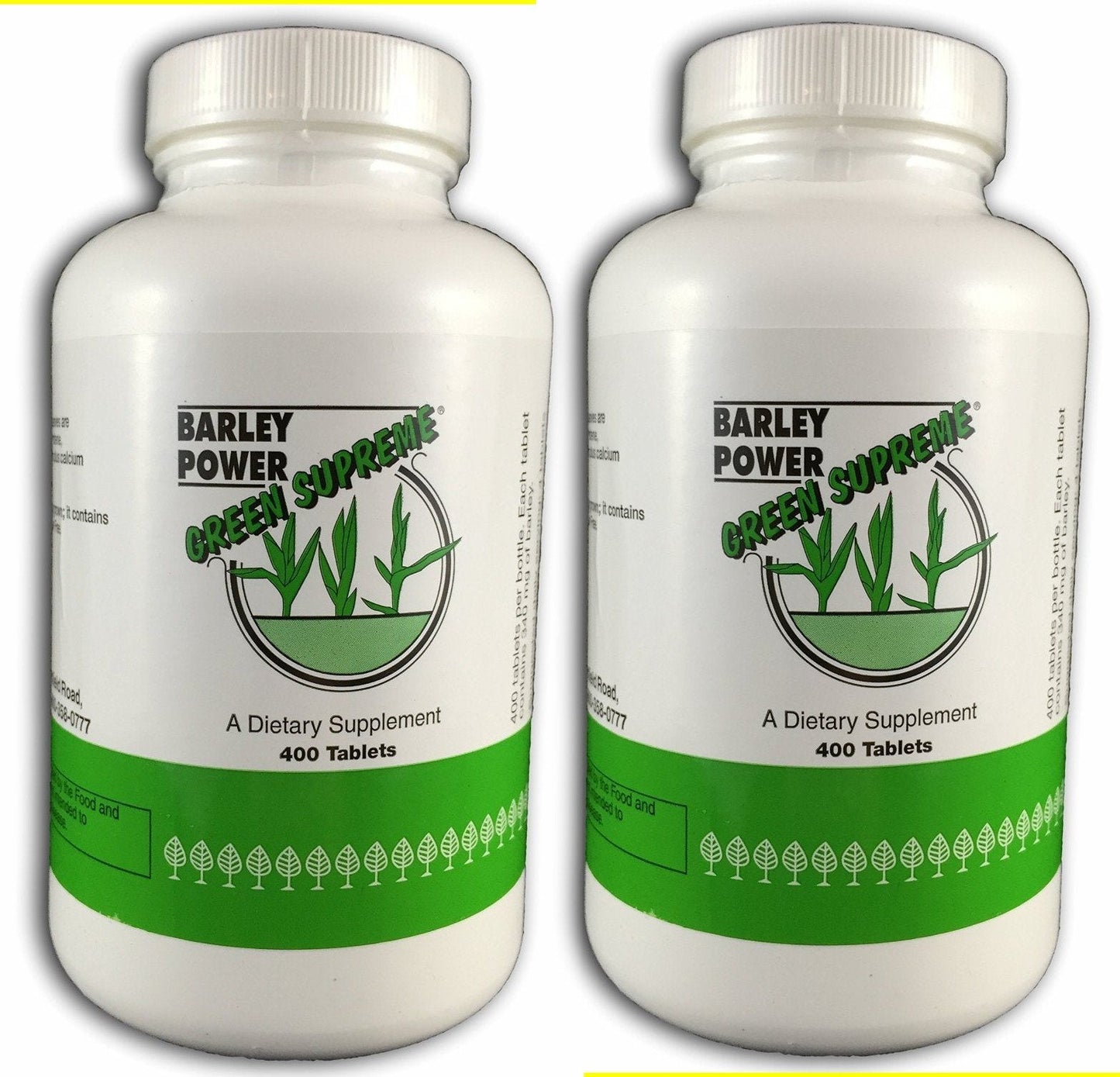 Green Supreme Barley Power - 400 Tablets (Pack of 2) | Natural Barley Supplement