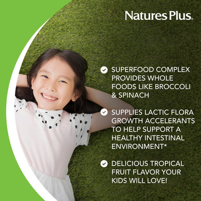 Natures Plus Animal Parade KidGreenz – 90 Animal-Shaped Chewables (Pack of 3) - Vegetarian & Gluten Free