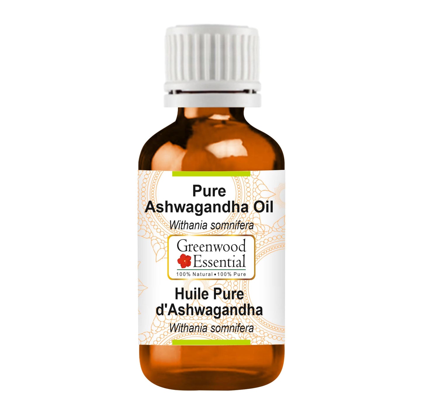 Greenwood Essential Ashwagandha Oil (Withania somnifera) – Pure, Lightweight Ayurvedic Massage Oil 15ml