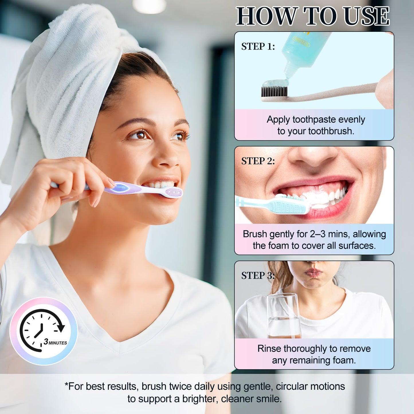 Niacinamide Whitening Toothpaste – Enamel Repair, Stain Removal (2 PCS)