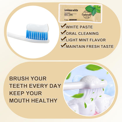 HAIFOTRVA 30 Pack Travel Toothpaste 0.105 oz – Mini Mint for Hotels