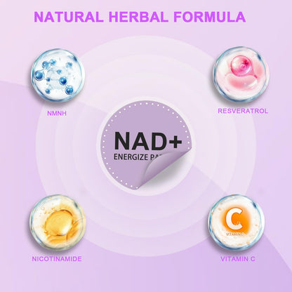 Haiphy NAD+Patches NMNH & Resveratrol – Anti-Aging & Metabolism Support | 8-Hour Release | 30 Count