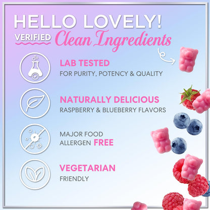 Hair Vitamins Gummies – Biotin 5000 mcg, Vitamin E & C, Zinc | Non-GMO, Gluten-Free, 60 Gummies