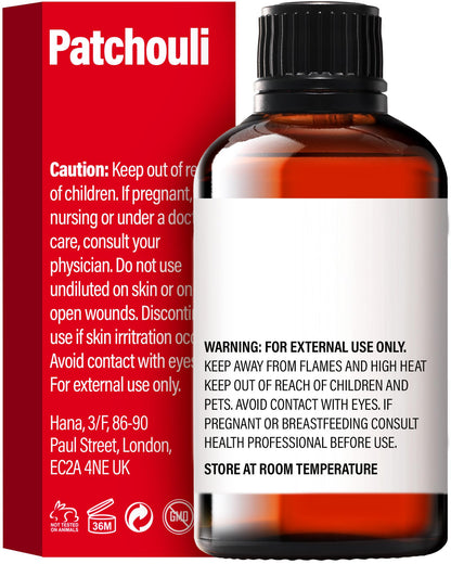 H'ana Patchouli Essential Oil – 1.02 fl oz | Hair, Skin, Diffuser & DIY