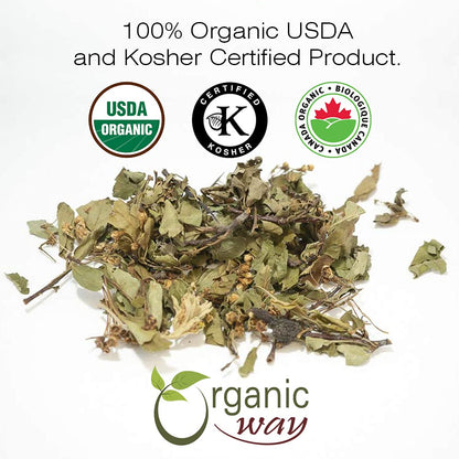 Organic Hawthorn Leaf & Flower Cut & Sifted – Herbal Tea (Crataegus monogyna), Albania (4 Oz) | Non-GMO, Gluten Free, Kosher, USDA Certified