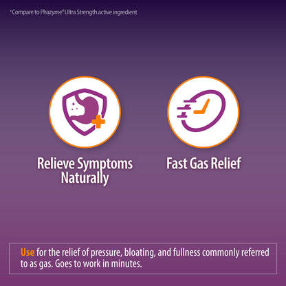 HealthA2Z Gas Relief Simethicone 180 mg | 120 Softgels | Fast Gas Relief