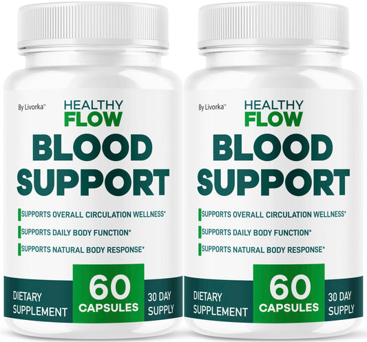 (2 Pack) Healthy Flow Blood Support – Premium Daily Capsules – 120 Count