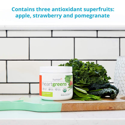 HeartGreens by humanN - Organic Greens Powder (Green Apple, 5.29 oz)