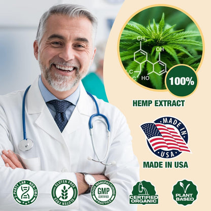Hemp Oil Organic Premium - Maximum Strength | 100% Natural Hemp Drops Tincture - Vegan 2-Pack