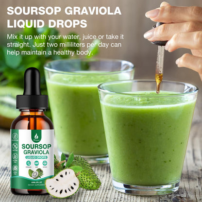 Hemyum Soursop Bitters Liquid – 2 Pack, 7-in-1 Graviola Drops with Sea Moss