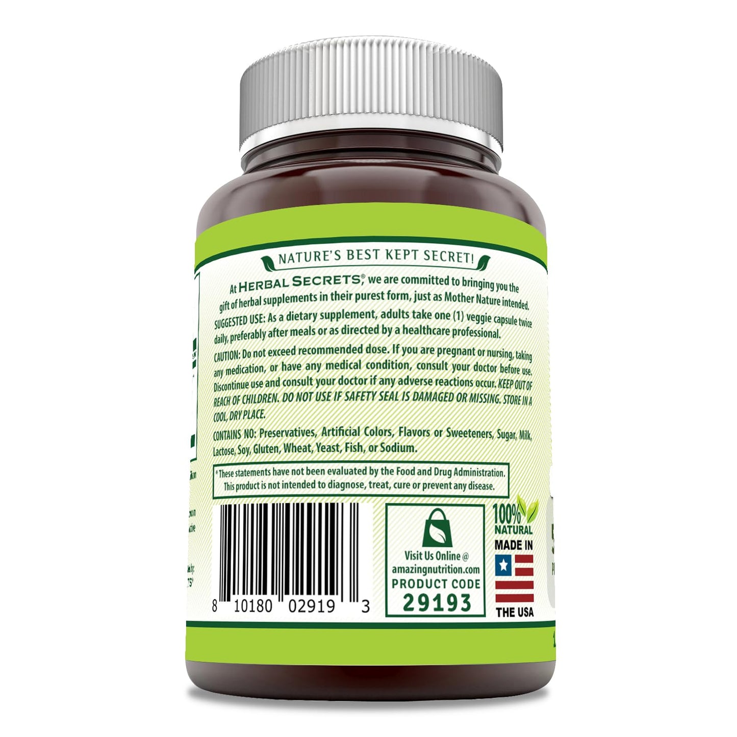 Triphala 500 Mg - Herbal Secrets | 120 Veggie Capsules | Non-GMO, Gluten Free | USA Made
