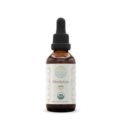 HerbEra Mistletoe B60 USDA Organic Tincture - Alcohol-Free, High-Potency Drops (2 oz)