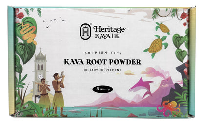 Heritage Kava Premium Fiji Noble Kava Root Powder 8 oz