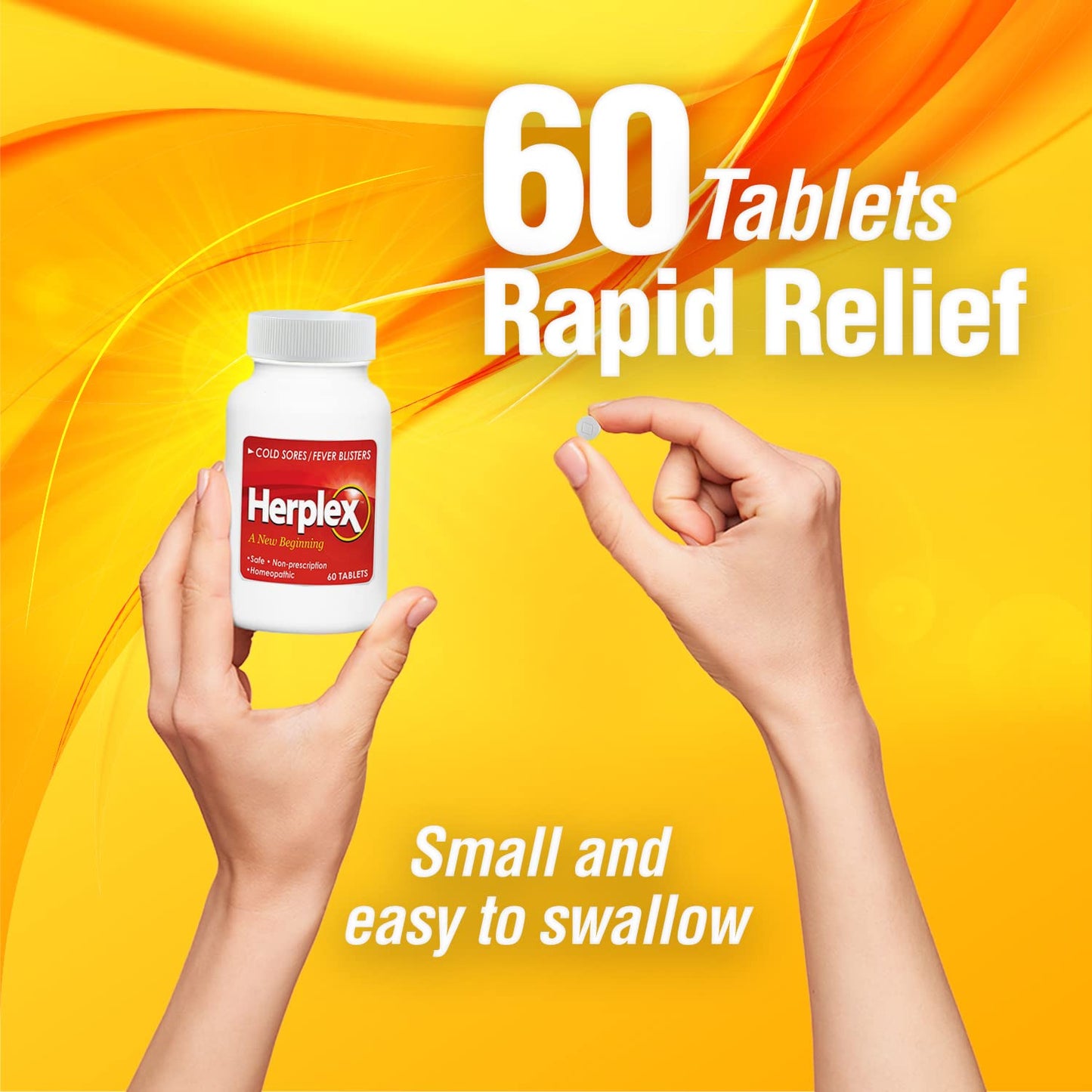 Herplex Premium Tablets | Nonprescription Cold Sore Relief (120 Tablets)