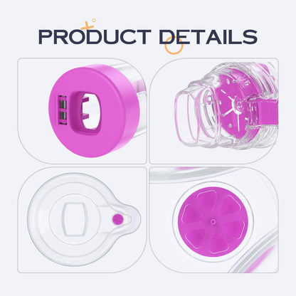 HEWEJA NESSI OTC Spacer - Handheld Inhaler Spacer for Infants, Children & Adults (Purple)