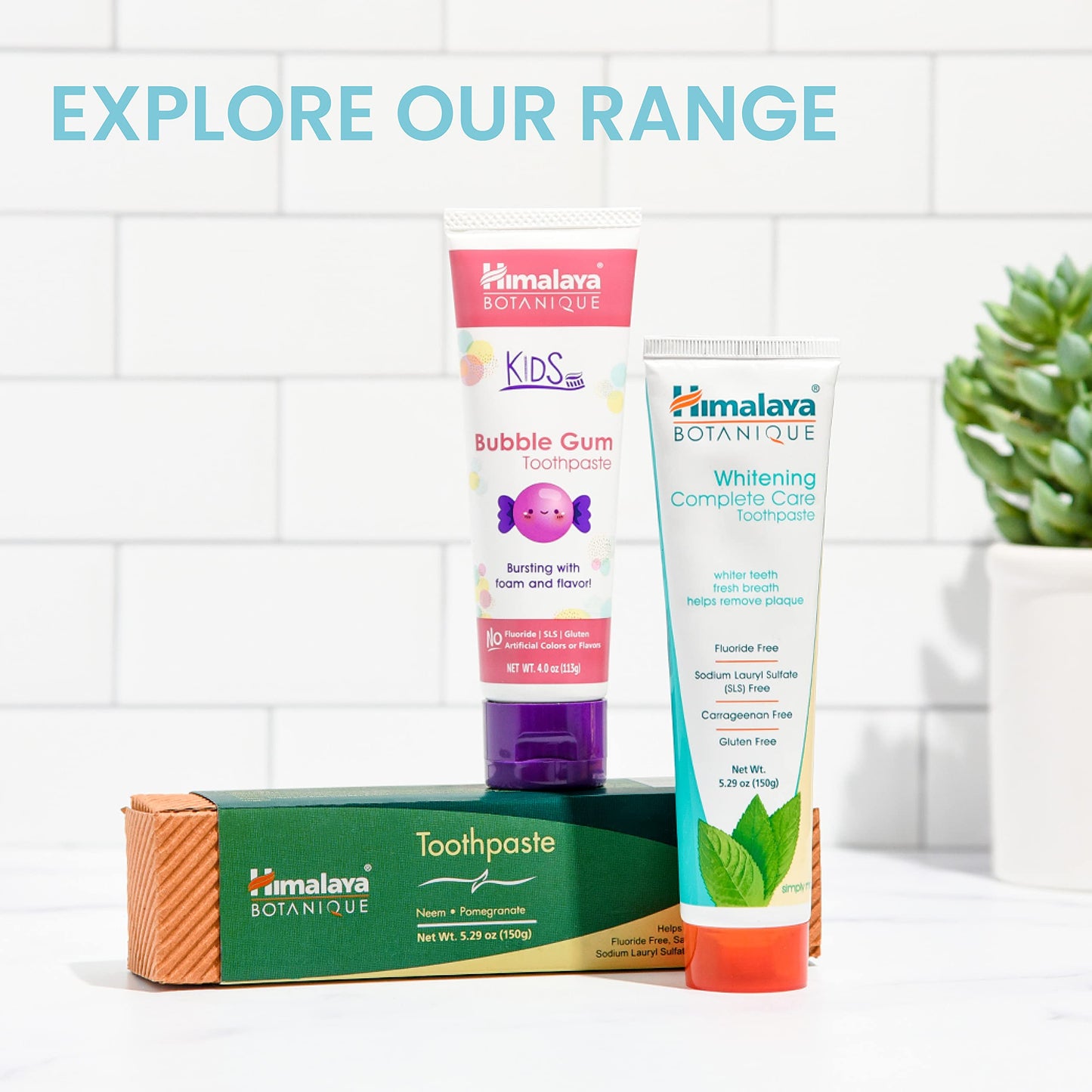 Himalaya Botanique Complete Care Toothpaste – Simply Spearmint, Plaque Reduction, 5.29 oz, 4 Pack