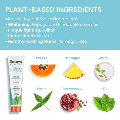 Himalaya Botanique Complete Care Whitening Toothpaste – Simply Mint, 5.29 oz