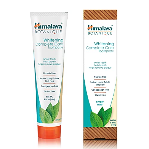 Himalaya Botanique Whitening Complete Care Toothpaste - Fluoride Free, Mint, 2 Pack