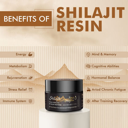 Shilajit Purest Himalayan Organic Resin – Gold Grade 100% Pure, Fulvic Acid & 85+ Minerals, 30g