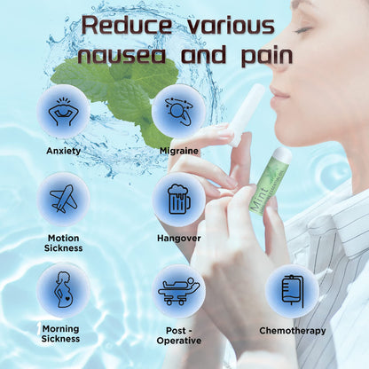 Hion Nausea Relief Inhaler - Mint, 100% Natural Essential Oils