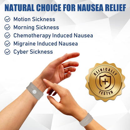 Hionfurt Motion Sickness Bands – Acupressure Anti-Nausea Wristbands for Travel, Pregnancy & Kids
