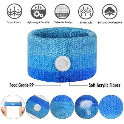 HIONXMGA 6 Pairs Motion Sickness Bands – Natural Acupressure Wristbands for Travel Nausea Relief