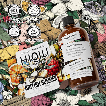 HIQILI British Summer Fragrance Oil – Diffuser & DIY Candles 5.07 Fl Oz