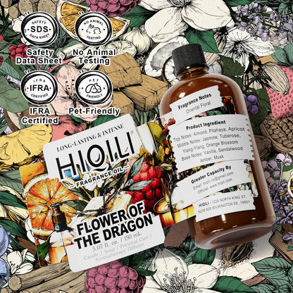 HIQILI Flower of The Dragon Fragrance Oil for Diffuser – Vanilla Cream Scent, 5.07 Fl Oz | Inspired by Td.Orient Fiore-deDrago