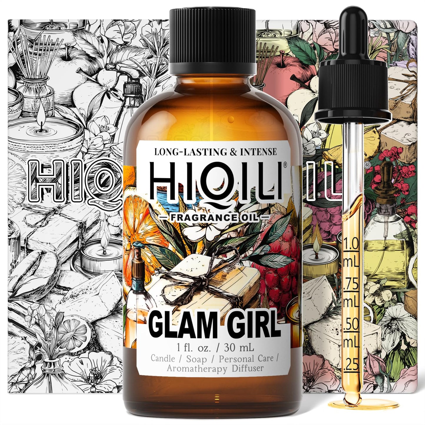 HIQILI Glam Girl Fragrance Oil – Inspired by Her-rera G.Girl | Candle, Soap & Diffuser, 1 oz