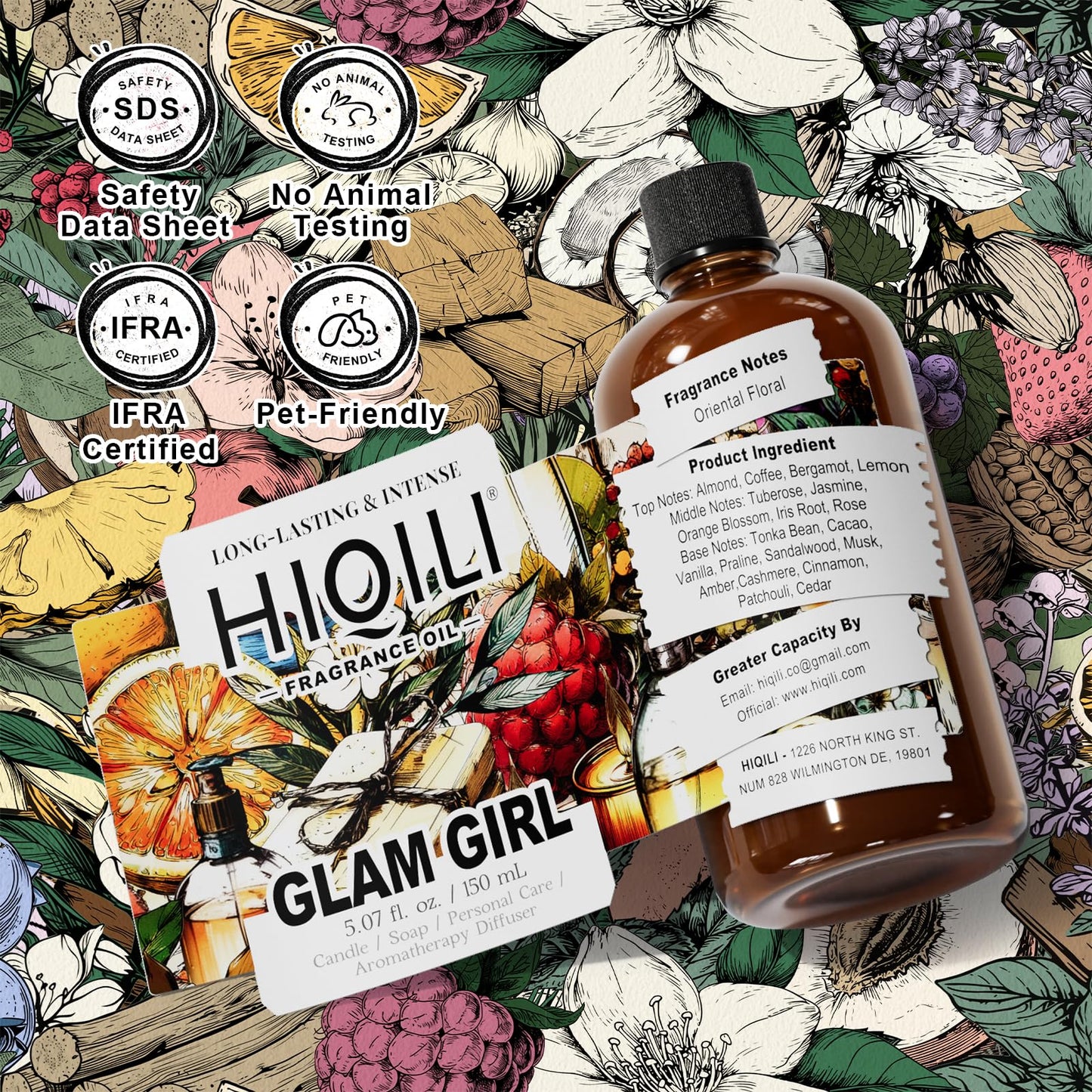 HIQILI Glam Girl Fragrance Oil – Inspired by Her-rera G.Girl | 5.07 fl oz