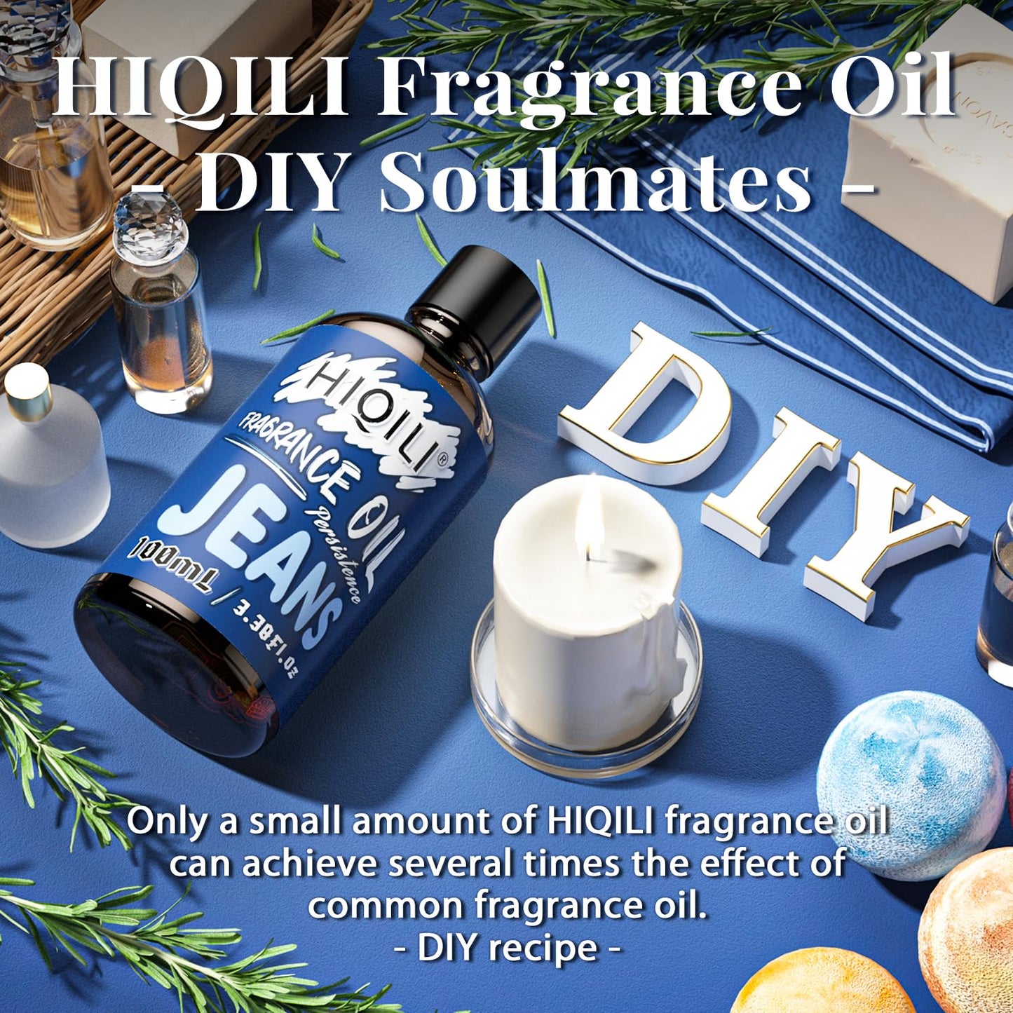 HIQILI Jeans Fragrance Oil - Diffuser, Candles & Soap - 3.38 Fl Oz