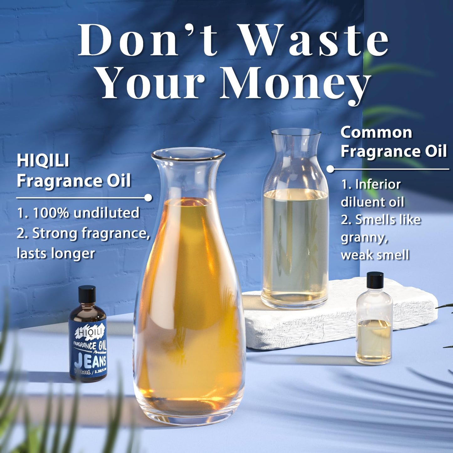 HIQILI Jeans Fragrance Oil - Diffuser, Candles & Soap - 3.38 Fl Oz