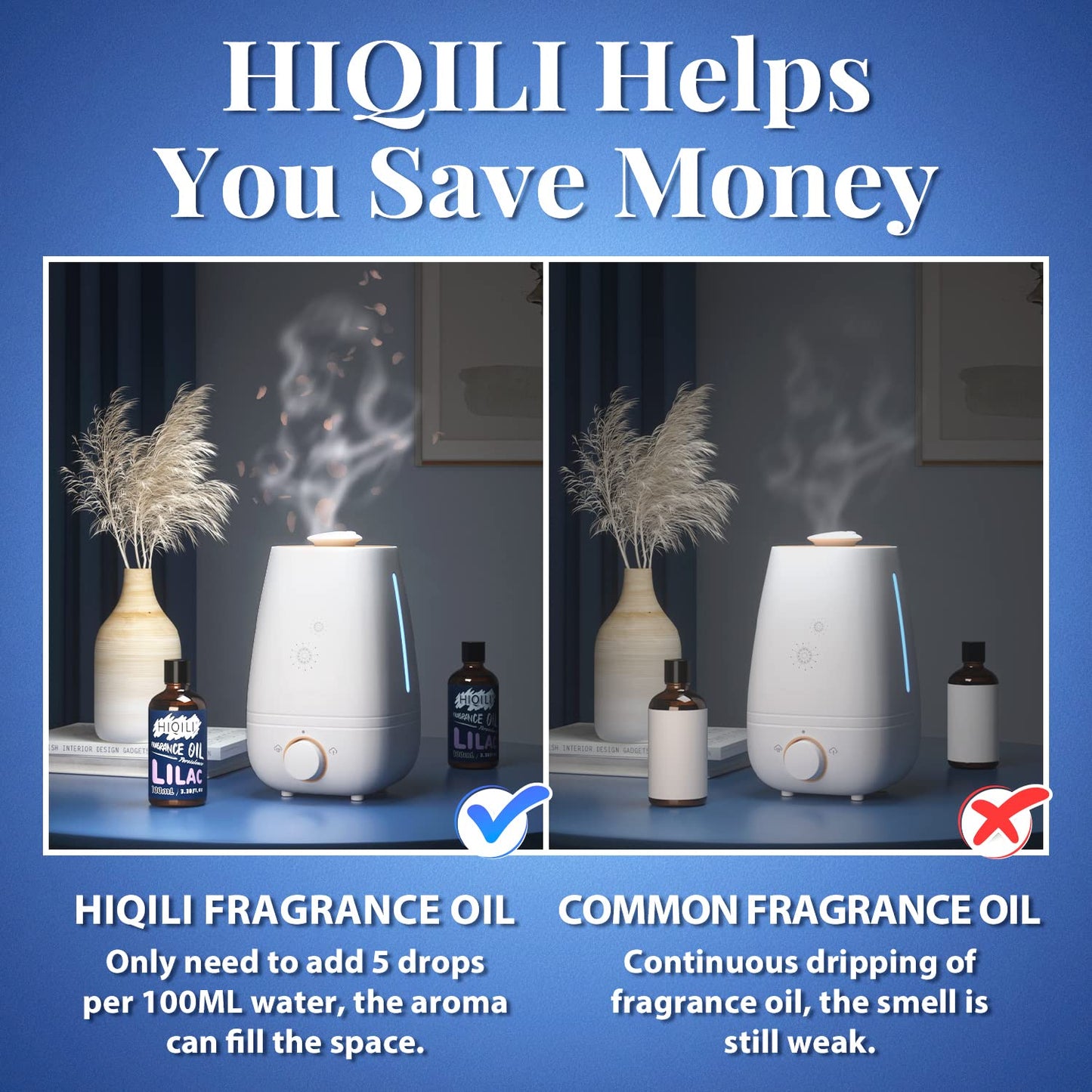 HIQILI Lilac Fragrance Oil – Long-Lasting Floral Scent for Candle, Soap, Perfume Making & Diffuser (3.38 Fl Oz)