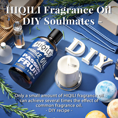 HIQILI Passion Fruit Fragrance Oil – DIY Candle, Soap, Perfume, Diffuser – Long Lasting Exotic Scent 3.38 Fl Oz