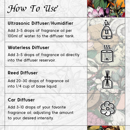 HIQILI Love of Water Diffuser Oil for Aromatherapy – Inspired by L'Eau (0.34 fl oz)