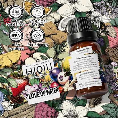 HIQILI Love of Water Diffuser Oil for Aromatherapy – Inspired by L'Eau (0.34 fl oz)