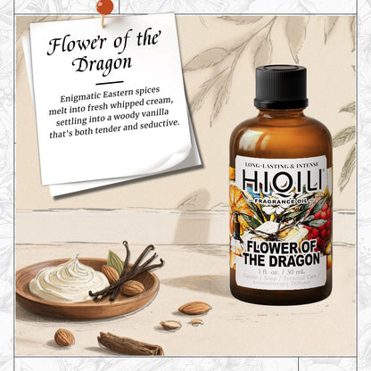 HIQILI Flower of The Dragon Fragrance Oil – Vanilla Cream Scent, 1 Fl Oz