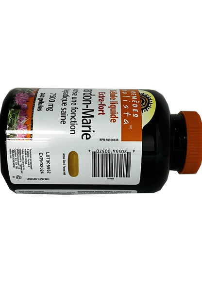 Holista Extra Strength Milk Thistle 250 mg - 240 Softgels | 30:1 Extract, 60% Silymarin