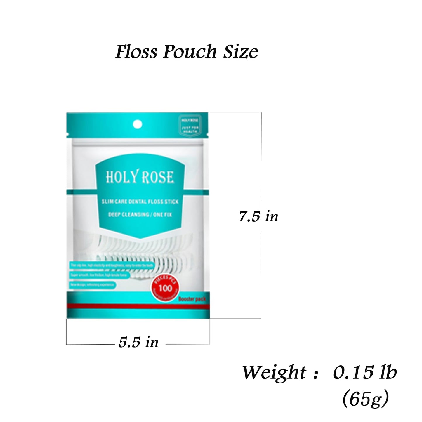 Holy Rose Dental Floss Picks – 4 Box Portable Case, 140 Count (Green Pink)
