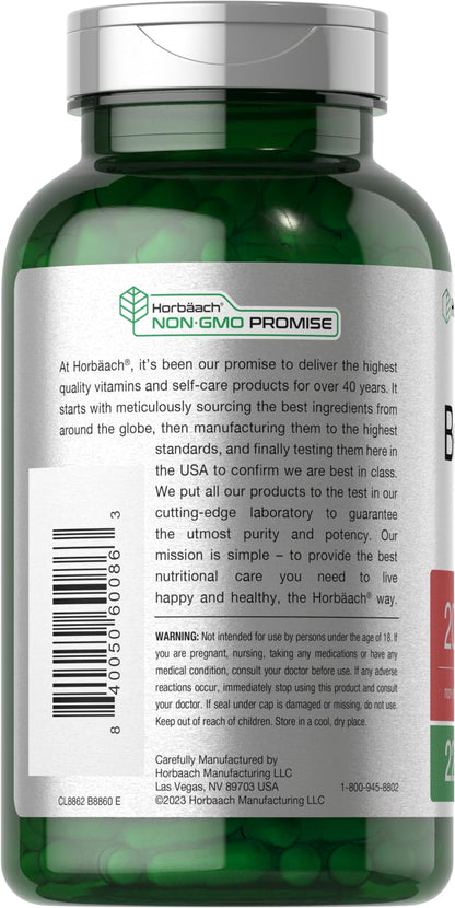 Horbäach Beet Root Powder Capsules – 220 Pills, Gluten Free, Non-GMO